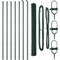 vidaXL Bodenmontierter Sechseckzaun 10 x 1,5 m PVC-beschichteter Stahl