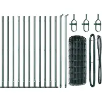 vidaXL Euro-Zaun mit Betonsockel 25 x 0,6 m PVC-beschichteter Stahl