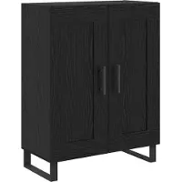 vidaXL Highboard 2 Stk. Schwarz Eichen-Optik 69,5 x 34 x 180 cm