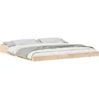 vidaXL Bettrahmen Braun 180 x 220 cm Massives Kiefernholz