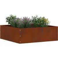 vidaXL Rasenkante 40 x 40 x 13 cm Rostoptik