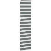 vidaXL Doppelrollo Dunkelgrau 55x230 cm Stoffbreite 50,9 cm Polyester