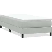 vidaXL Boxspringbett ohne Matratze Hellgrau 80x210 cm Samt