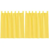 vidaXL Voile Vorhänge mit Schlaufen 2 Stk. Gelb 140x140 cm