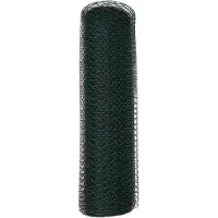 vidaXL Hexagonzaun Grün 0,6 x 10 m PVC