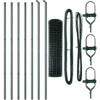 vidaXL Bodenmontierter Euro-Zaun 10 x 1,4 m PVC-beschichteter Stahl