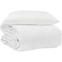 vidaXL Sommerdecke mit Kissen 2 Stk. Weiß Mikrofaser