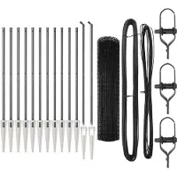 vidaXL Euro-Zaun mit Stacheln 25 x 1,2 m PVC-beschichteter Stahl Grau
