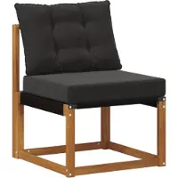 vidaXL Outdoor-Sofagarnitur 6 Stk. Natürlich und Schwarz