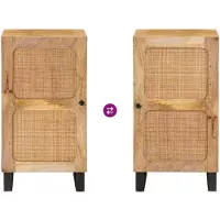 vidaXL Sideboard mit Speicher Braun 40 x 33 x 75 cm Massivholz Mango