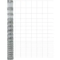 vidaXL Schweißdrahtzaun mit Spikes 25 x 1,5 m Verzinkter Stahl Silber