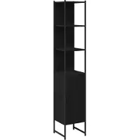 vidaXL Badezimmermöbel-Set 4 stk. Schwarz Eichen-Optik