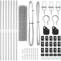 vidaXL Bodenmontierter Euro-Zaun 10 x 1,4 m Verzinkter Stahl Silber