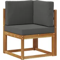 vidaXL Outdoor-Sofagarnitur 7 Stk. Natur und Anthrazit
