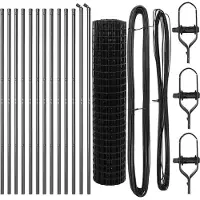 vidaXL Bodenmontierter Euro-Zaun 25 x 1 m PVC-beschichteter Stahl Grau