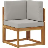vidaXL Outdoor-Sofagarnitur 9 stk. Natürlich und Hellgrau