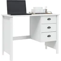vidaXL Schreibtisch mit Schubladen HILL Weiß 100 x 45 x 74 cm