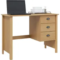 vidaXL Schreibtisch mit Schubladen HILL Honigbraun 100 x 45 x 74 cm