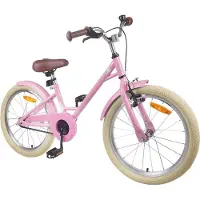 vidaXL Kinderfahrrad 18 Zoll für 5-7 Jahre alt Hellrosa