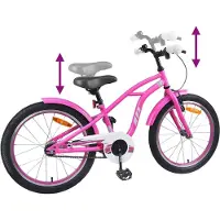 vidaXL Kinderfahrrad 20 Zoll für 6-11 Jahre alt Dunkelrosa