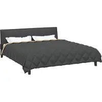vidaXL Winterbettdecke 220 x 240 cm 450 g/m² Anthrazit und Taupe