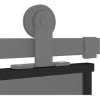 vidaXL Schiebetür Schwarz 90x205 cm Hartglas und Aluminium