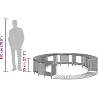vidaXL Whirlpool-Umrandung Schwarz Poly-Rattan und Massivholz Akazie