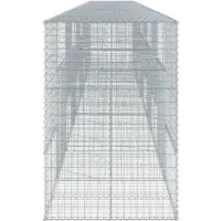 vidaXL Gabione mit Deckel 1000x100x150 cm Verzinktes Eisen