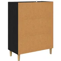 vidaXL Sideboard Schwarz Eichen-Optik 70 x 34 x 90 cm Holzwerkstoff