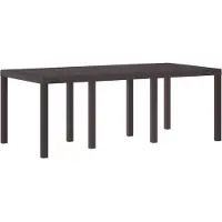 vidaXL Gartentisch Braun 200 x 100 x 73 cm Poly-Rattan