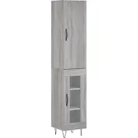 vidaXL Highboard Grau Sonoma 34,5x34x180 cm Holzwerkstoff