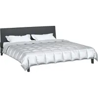 vidaXL Sommerdecke Silber 220 x 240 cm Satin und Mikrofaser