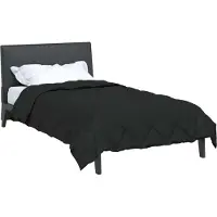 vidaXL Ganzjahresbettdecke Schwarz 135 x 220 cm Mikrofaser