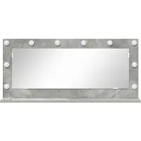 vidaXL Waschtischspiegel Rechtwinklig Beton Grau 100 x 45 x 18 cm