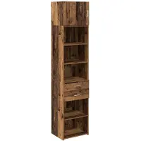 vidaXL Highboard Altholz 50 x 42,5 x 225 cm Holzwerkstoff
