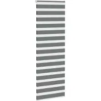 vidaXL Doppelrollo Dunkelgrau 90x200 cm Stoffbreite 85,9 cm Polyester