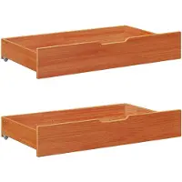 vidaXL Tagesbett mit Schubladen 3 pcs Wachsbraun Massivholz Kiefer