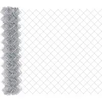 vidaXL Kettenzaun 25 x 1,2 m Verzinkter Stahl Silber