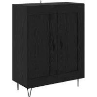 vidaXL Highboard 2 Stk. Schwarz Eichen-Optik 69,5 x 34 x 180 cm