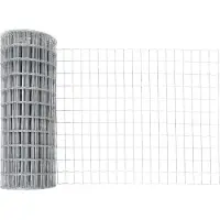 vidaXL Euro-Zaun mit Stacheln 25 x 0,4 m Verzinkter Stahl Silber Netz