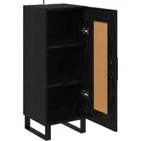 vidaXL Sideboard Schwarz Eichen-Optik 34,5 x 34 x 90 cm