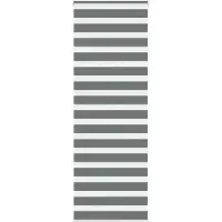 vidaXL Doppelrollo Dunkelgrau 90x200 cm Stoffbreite 85,9 cm Polyester