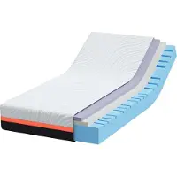vidaXL Matratze Weiß und Grau 90 x 190 cm Jacquard-Stoff