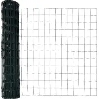 vidaXL Bodenmontierter Euro-Zaun 10 x 1,2 m PVC-beschichteter Stahl