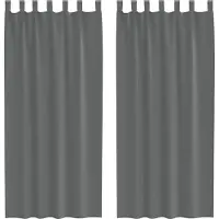 vidaXL Voile Vorhänge mit Schlaufen 2 Stk. Dunkelgrau 140x225 cm