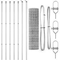 vidaXL Bodenmontierter Euro-Zaun 10 x 1 m Verzinkter Stahl Silber Netz