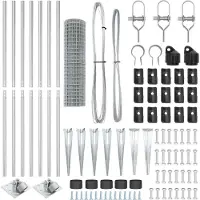 vidaXL Euro-Zaun mit Stacheln 10 x 1,2 m Verzinkter Stahl Silber Netz