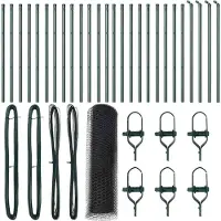vidaXL Bodenmontierter Sechseckzaun 50 x 0,8 m PVC-beschichteter Stahl
