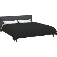vidaXL Winterbettdecke 220 x 240 cm 450 g/m² Schwarz und Taupe