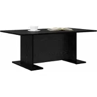 vidaXL Couchtisch Schwarz Eichen-Optik 103.5 x 60 x 40 cm